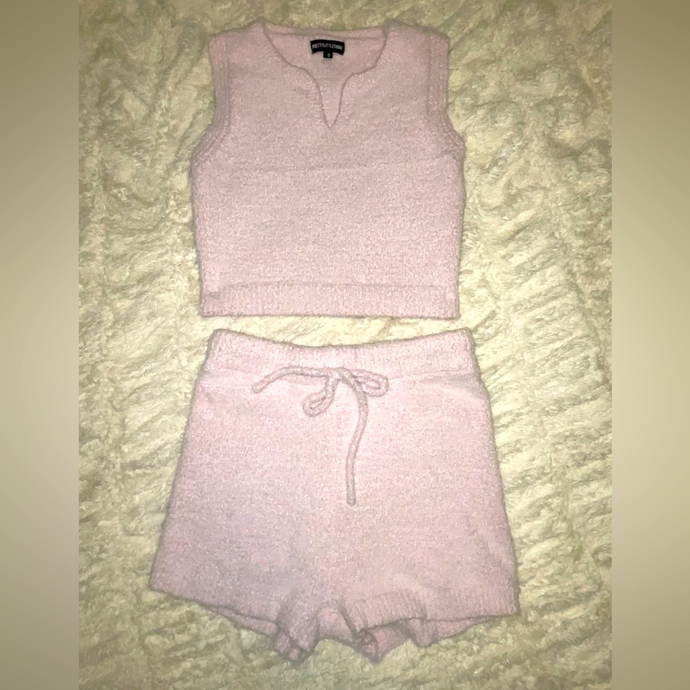 EUC Pink pajamas by pretty little things. So small.